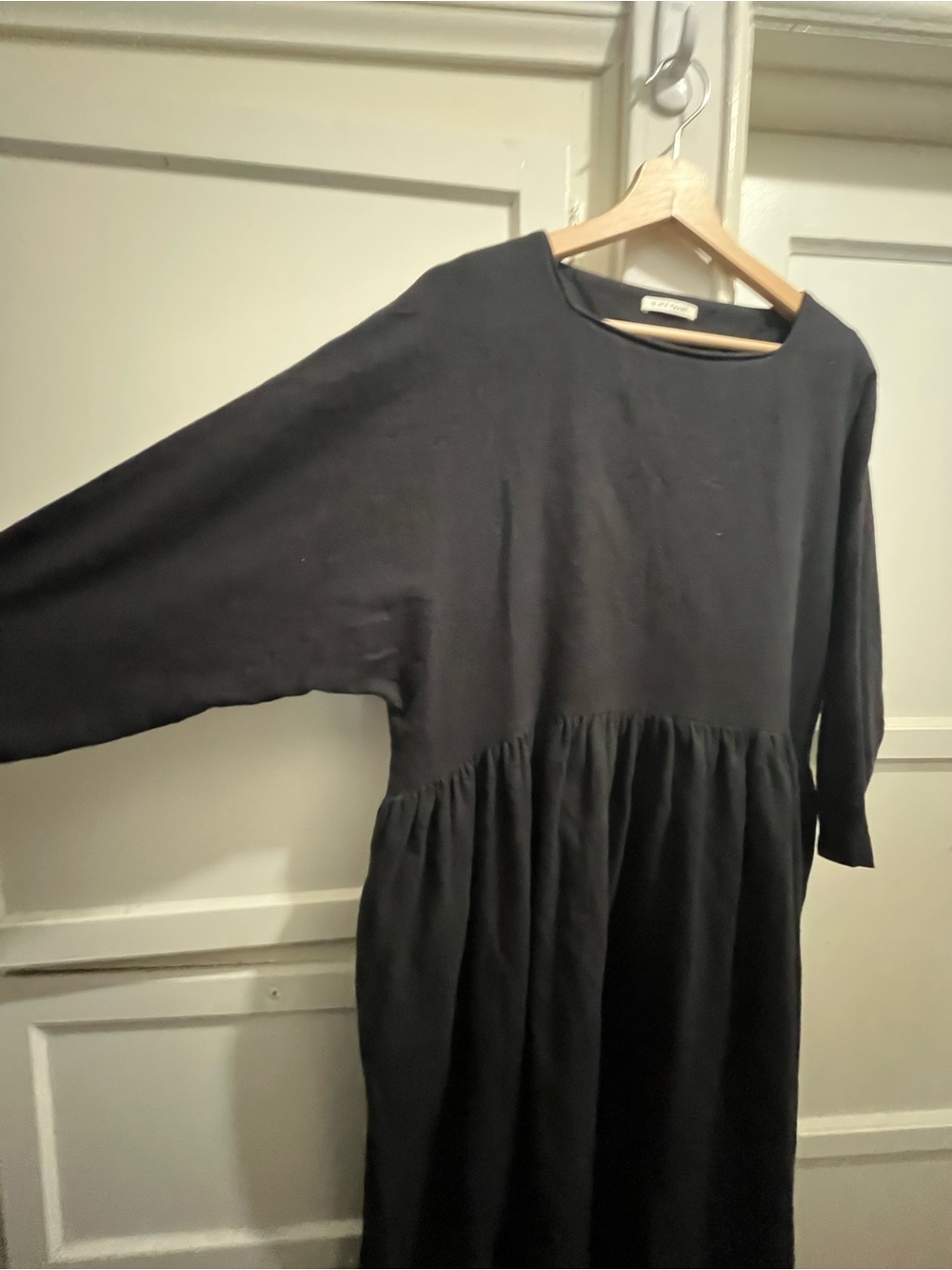 Black Crane cotton flannel tradi dress in black size XS - Picture 12 of 16